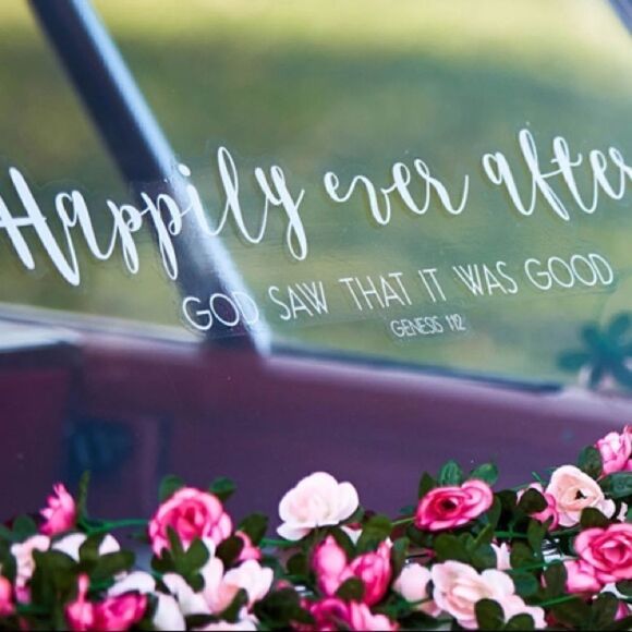 Day Spring Wedding  Window  Cling  for Couples - Picture 6 of 6